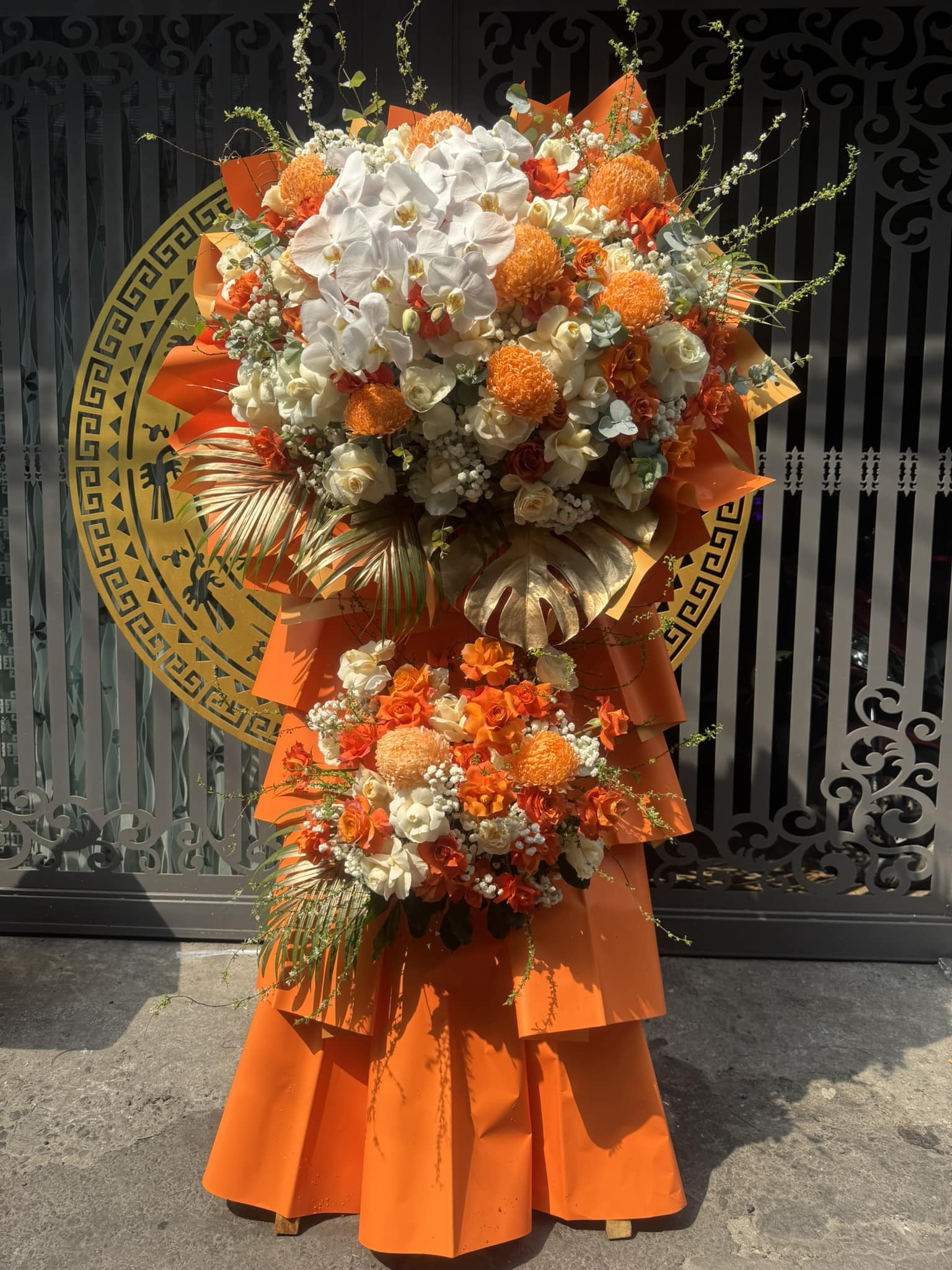 Lẵng Hoa Chúc mừng 2 tầng - 213